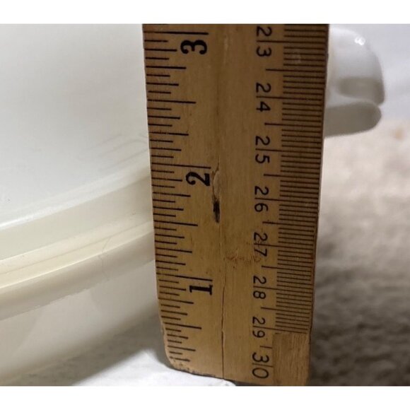 Tupperware White Divided Serving Tray With Lid 12" Round Plastic Party Platter - Picture 8 of 8